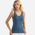 Reversible Seamless Tank With Built-In Bra

- Seamless Construction
- U & V Neckline
- Self Fabric Binding
- 92% Nylon  8% Spandex