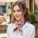 Wholesale large Rose Print Bandana Scarf Multi Use Scarf Bandana Bag Tie ETC L W