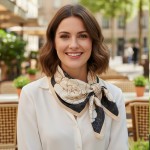 Wholesale large Flower Print Bandana Scarf Multi Use Scarf Bandana Bag Tie ETC L