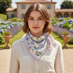 Wholesale floral Print Bandana Scarf Multi Use Scarf Bandana Bag Tie ETC L W Pol