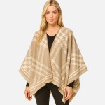 Do Everything In Love Check Print Ruana Wrap

- One Size Fits Most ( 0-14)
- L 59" x W 51.2"
- 100% Polyester