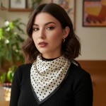 Wholesale polka Dots Print Bandana Scarf Multi Use Scarf Bandana Bag Tie ETC L W