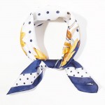 Wholesale polka Dot Daisey Print Bandana Scarf Multi Use Scarf Bandana Bag Tie E