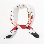 Wholesale polka Dot Daisey Print Bandana Scarf Multi Use Scarf Bandana Bag Tie E