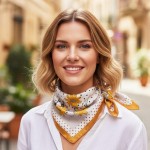 Wholesale polka Dot Daisey Print Bandana Scarf Multi Use Scarf Bandana Bag Tie E