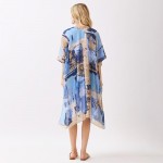 Wholesale abstract Modern Art Inspired Print Kimono One Fits Most Polyester