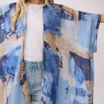 Wholesale abstract Modern Art Inspired Print Kimono One Fits Most Polyester