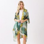 Wholesale abstract Modern Art Inspired Print Kimono One Fits Most Polyester