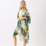 Wholesale abstract Modern Art Inspired Print Kimono One Fits Most Polyester