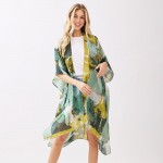 Wholesale abstract Modern Art Inspired Print Kimono One Fits Most Polyester