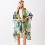 Wholesale abstract Modern Art Inspired Print Kimono One Fits Most Polyester