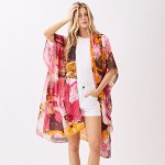 Wholesale abstract Modern Art Inspired Print Kimono One Fits Most Polyester