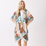 Wholesale abstract Modern Art Inspired Print Kimono One Fits Most Polyester