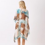 Wholesale abstract Modern Art Inspired Print Kimono One Fits Most Polyester