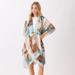 Wholesale abstract Modern Art Inspired Print Kimono One Fits Most Polyester