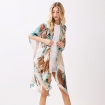 Wholesale abstract Modern Art Inspired Print Kimono One Fits Most Polyester