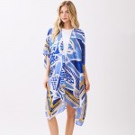 Wholesale abstract Botanical Print Kimono One Fits Most Polyester