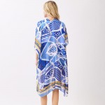 Wholesale abstract Botanical Print Kimono One Fits Most Polyester