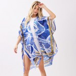 Wholesale abstract Botanical Print Kimono One Fits Most Polyester