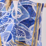 Wholesale abstract Botanical Print Kimono One Fits Most Polyester