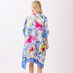 Wholesale abstract Floral Print Kimono One Polyester