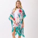 Wholesale abstract Floral Print Kimono One Polyester
