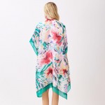 Wholesale abstract Floral Print Kimono One Polyester