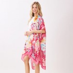 Wholesale abstract Floral Print Kimono One Polyester