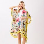 Wholesale abstract Floral Print Kimono One Polyester