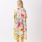 Wholesale abstract Floral Print Kimono One Polyester