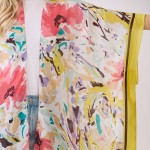 Wholesale abstract Floral Print Kimono One Polyester
