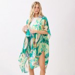 Wholesale vibrant Botanical Print Kimono One Polyester
