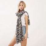 Wholesale leopard Print Scarf One Fits Most Polyester