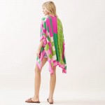 Wholesale geometric Print Kimono One Fits Most Viscose