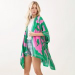 Wholesale floral Print Kimono One Fits Most Viscose