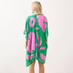 Wholesale floral Print Kimono One Fits Most Viscose