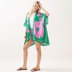 Wholesale floral Print Kimono One Fits Most Viscose