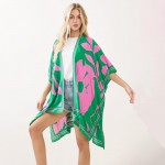 Wholesale floral Print Kimono One Fits Most Viscose