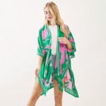 Wholesale floral Print Kimono One Fits Most Viscose