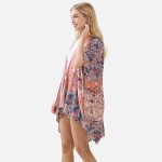 Wholesale bohemian Floral Paisley Print Kimono One Fits Most Viscose