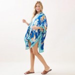 Wholesale floral Stripe Print Kimono One Fits Most Viscose