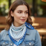 Wholesale polka Dot Color Block Print Bandana Scarf Multi Use Scarf Bandana Bag