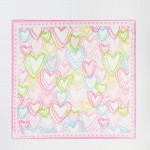 Wholesale layered Hearts Print Bandana Scarf Multi Use Scarf Bandana Bag Tie ETC
