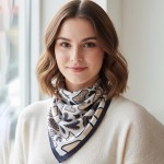 Wholesale heart Print Bandana Scarf Multi Use Scarf Bandana Bag Tie ETC L W Poly