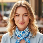 Wholesale heart Print Bandana Scarf Multi Use Scarf Bandana Bag Tie ETC L W Poly