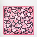 Wholesale heart Print Bandana Scarf Multi Use Scarf Bandana Bag Tie ETC L W Poly