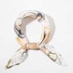 Wholesale orange Mosaic Print Bandana Scarf Multi Use Scarf Bandana Bag Tie ETC