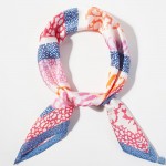 Wholesale abstract Leopard Print Bandana Scarf Multi Use Scarf Bandana Bag Tie E