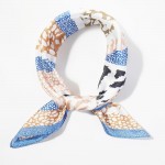 Wholesale abstract Leopard Print Bandana Scarf Multi Use Scarf Bandana Bag Tie E