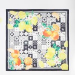 Wholesale citrus Mosaic Print Bandana Scarf Multi Use Scarf Bandana Bag Tie ETC